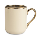 Coffee mug for sublimation with gold handle