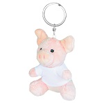 Key ring plushy piggy with t-shirt for sublimation