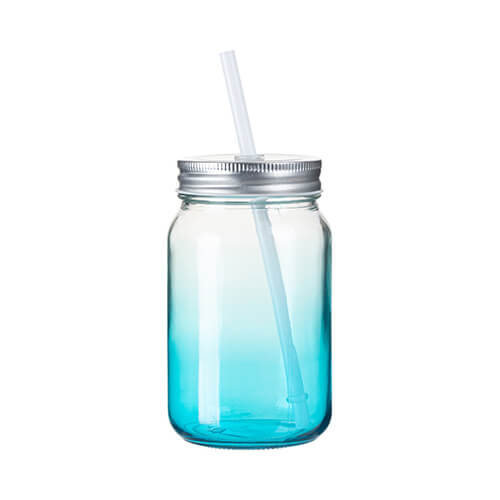 Glass, gradient sublimation Mason Jar mug 