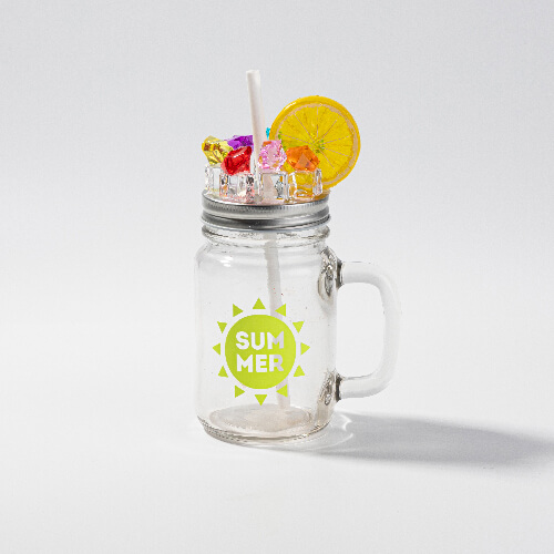 Glass, sublimation Mason Jar mug - lemon