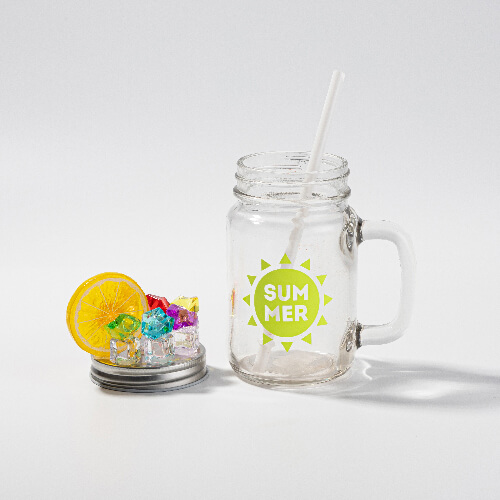 Glass, sublimation Mason Jar mug - lemon