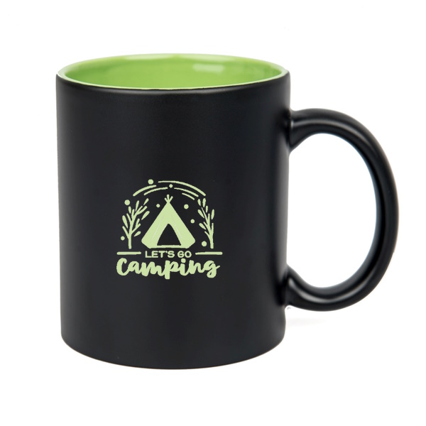 Black laser engraving mug - color inside