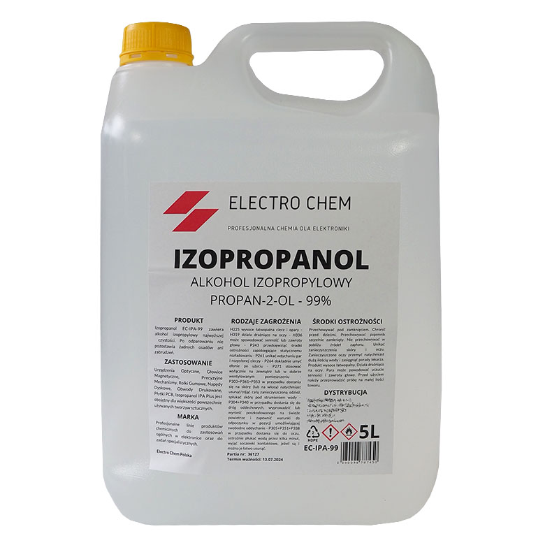Isopropyl Alcohol IPA Isopropanol Solvent Cleaning Fluid 99.9% 5L