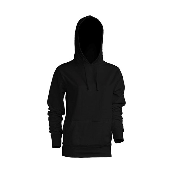 Women's hoody sweatshirt for printing Basic weight: 290 g/m² Size: M  Colour: black