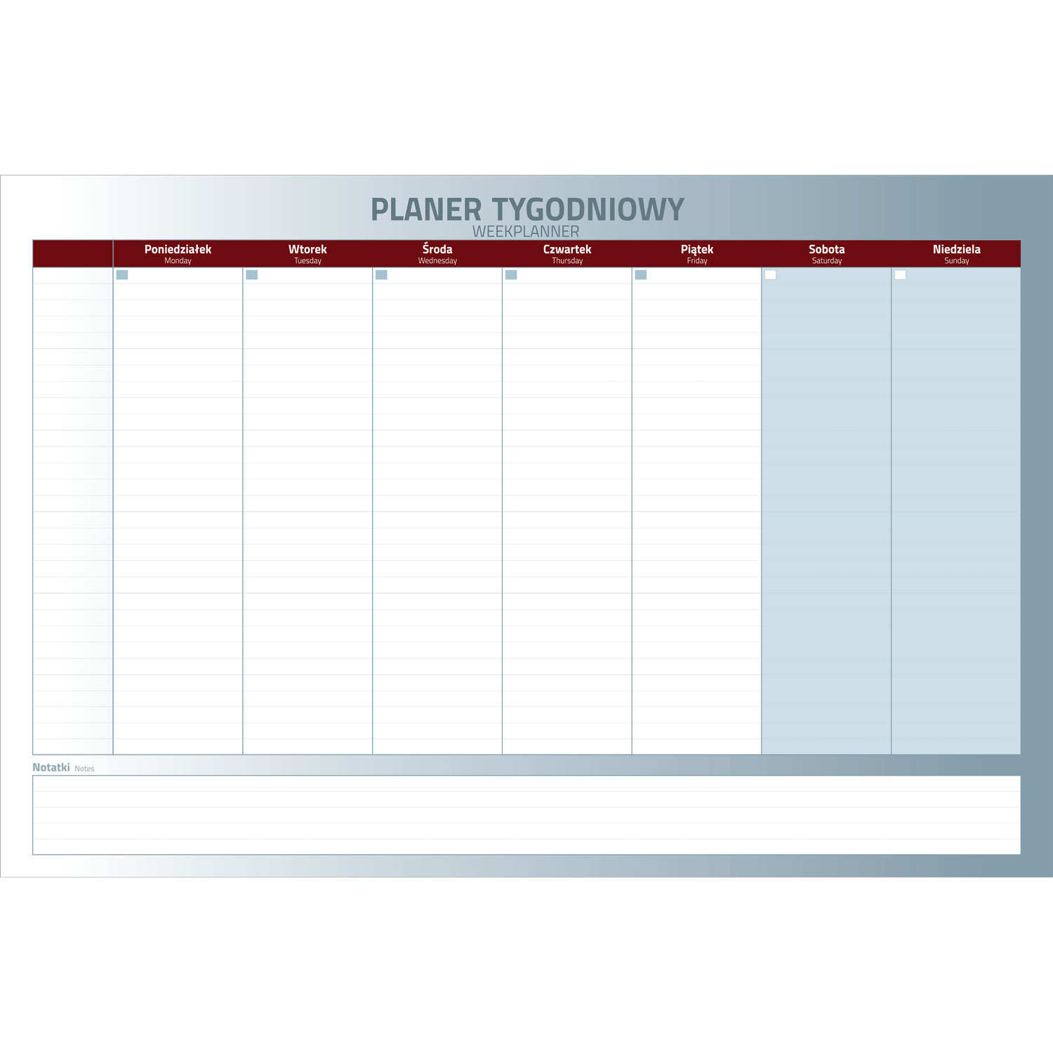 Week planning board